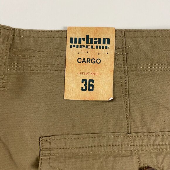NWT Urban Pipeline UH Mini Ripstop Cargo Shorts Mens Size 36 Measures 39 Khaki - Picture 5 of 12